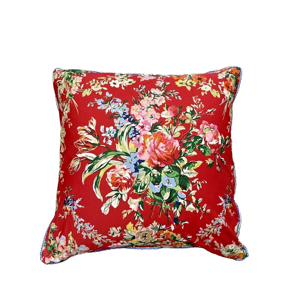 Ralph Lauren BELLE HARBOR Red Floral  Pillow French Country 20